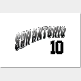 Retro San Antonio Number 10 Posters and Art